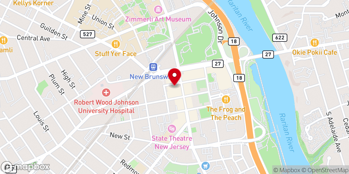 Map showing location of Khyber Coffee & Tea House