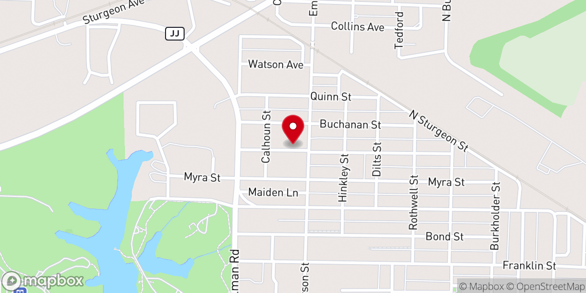 Map showing location of King James Baptist Church