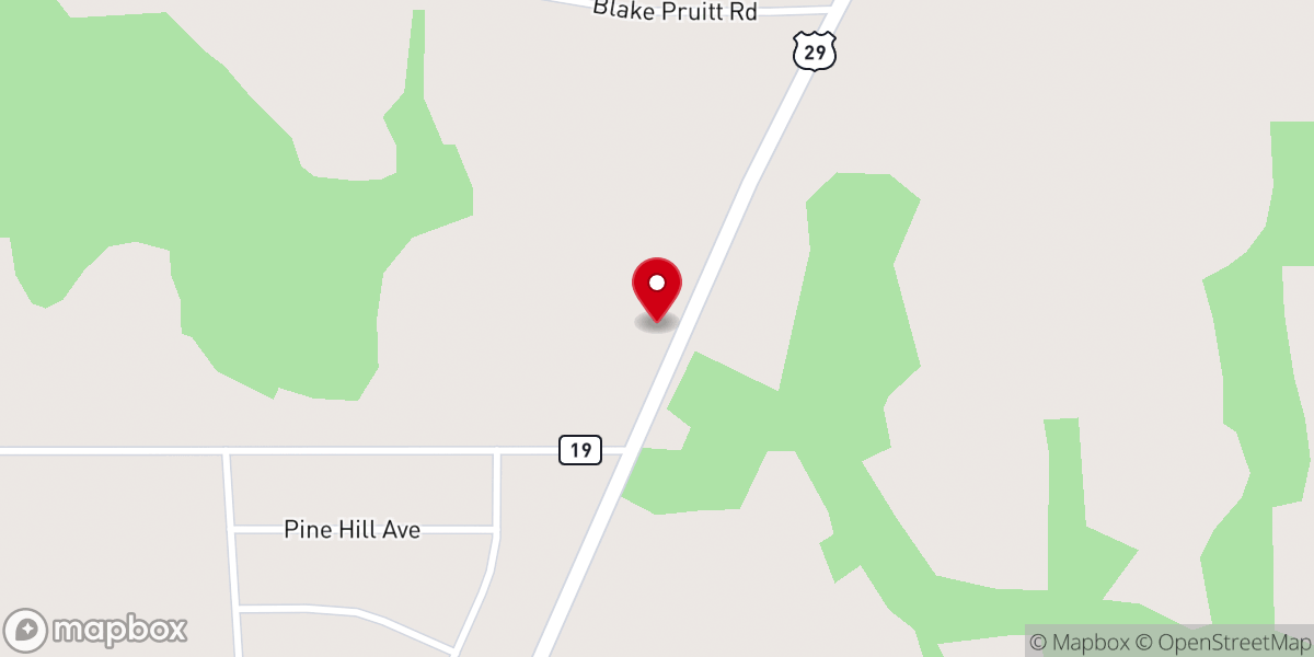 Map showing location of Kingdom Hall of Jehovah's Witnesses--Andalusia