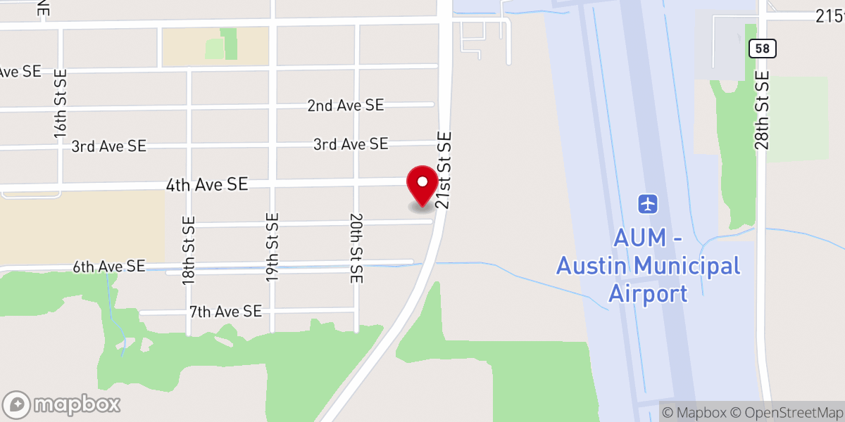 Map showing location of Kingdom Hall of Jehovah's Witnesses--Austin