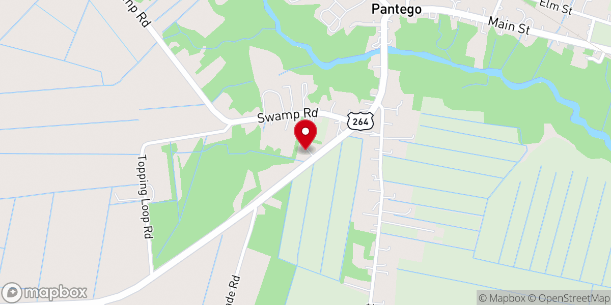 Map showing location of Kingdom Hall of Jehovah's Witnesses--Belhaven