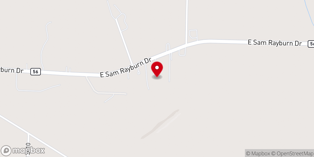 Map showing location of Kingdom Hall of Jehovah's Witnesses--Bonham