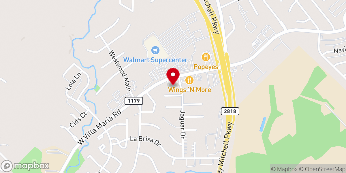 Map showing location of Kingdom Hall of Jehovah's Witnesses--Bryan English, College Station, Bryan American Sign Language, & Bryan Spanish