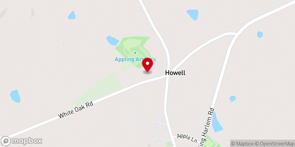 Map showing location of Kiokee Pavilion