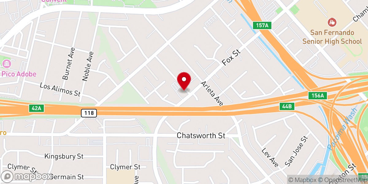 Map showing location of Korean Peace Reformed Church