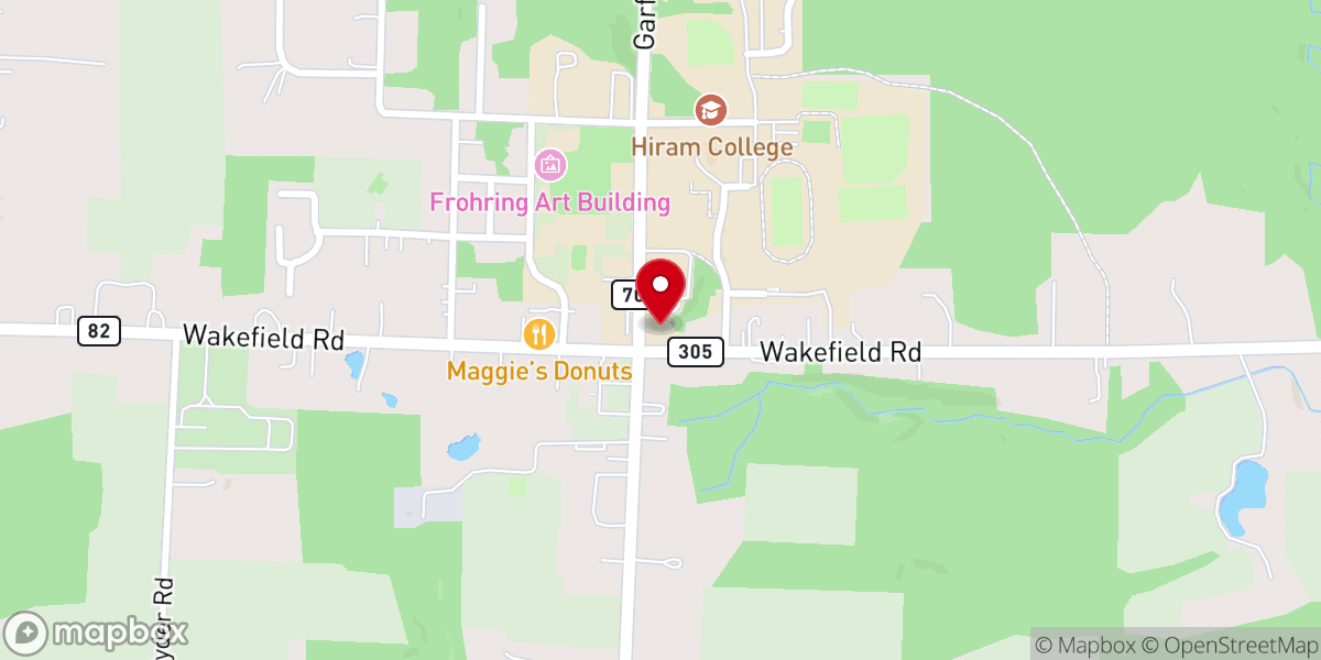 Map showing location of Koritansky Hall