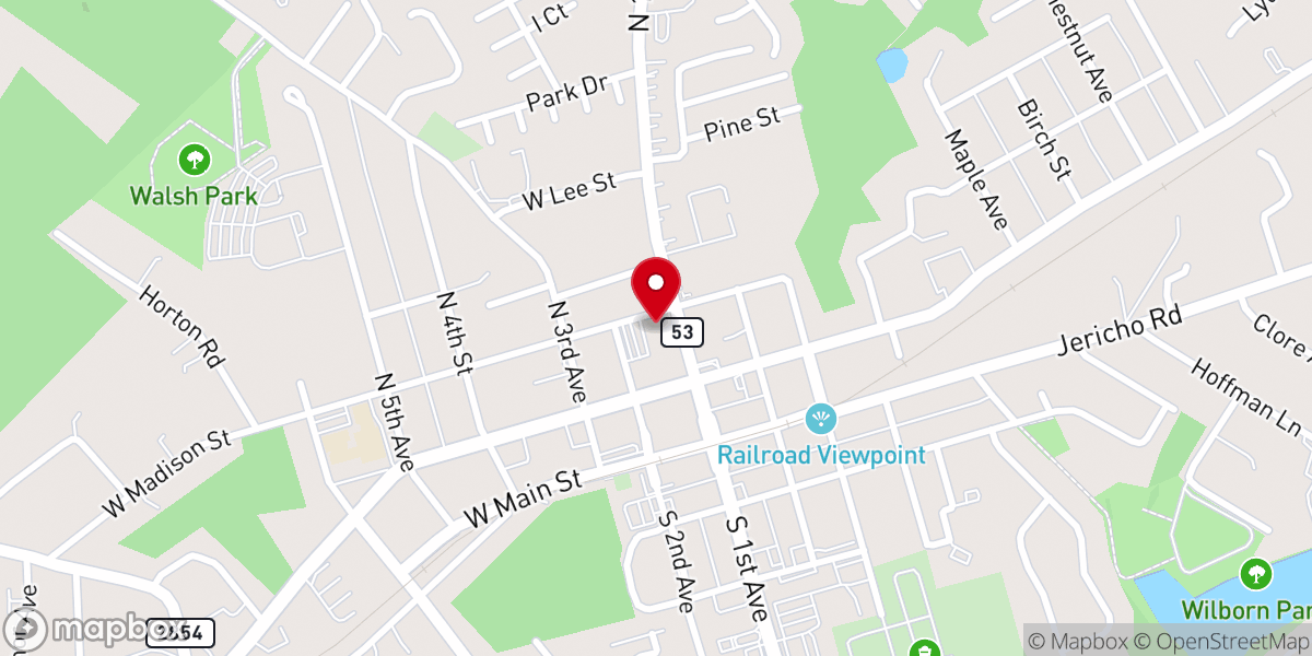 Map showing location of La Grange Christian Church