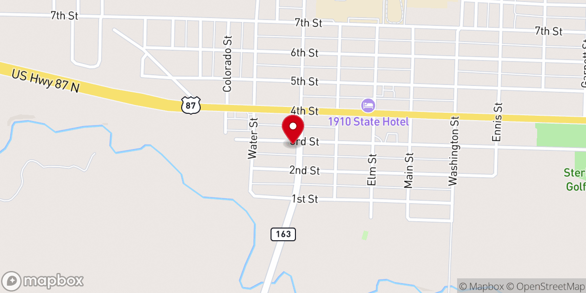 Map showing location of La Hermosa Baptist Church
