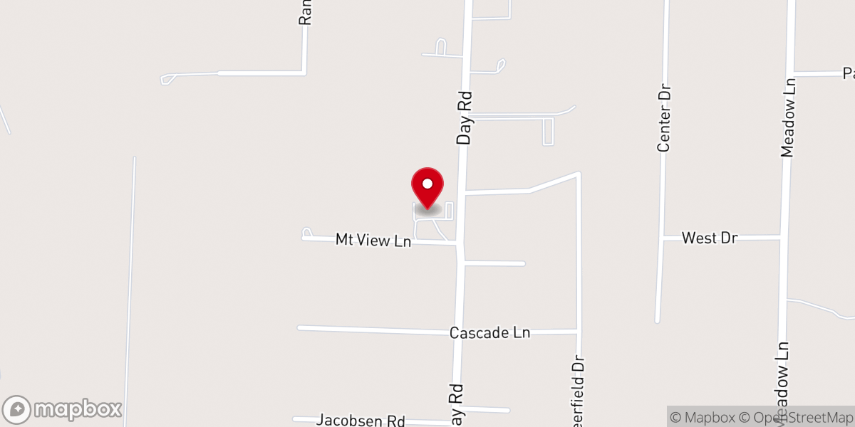 Map showing location of La Pine Christian Center