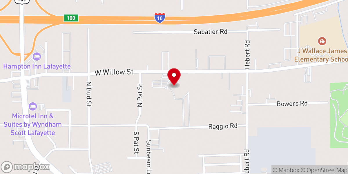 Map showing location of Lafayette Parish Sheriff's Office Public Safety Complex (ALETA)