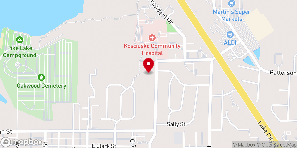 Map showing location of Lake City Pentecostals