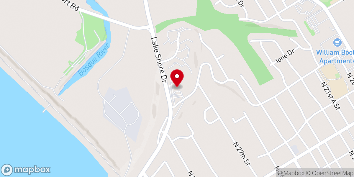Map showing location of Lake Shore Dr Church of Christ
