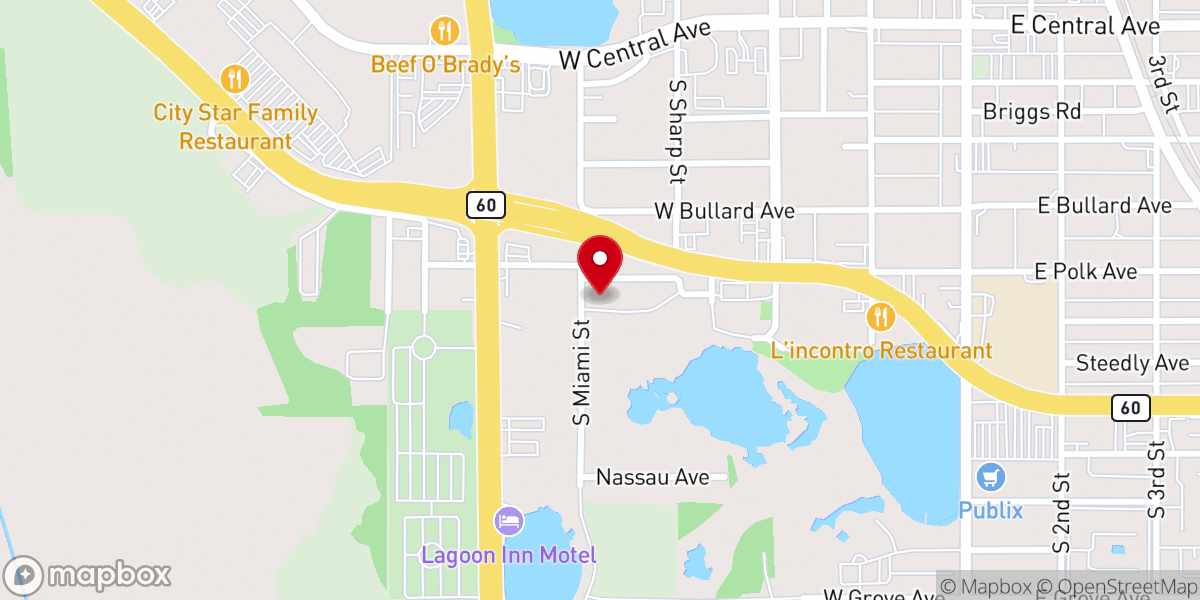 Map showing location of Lake Wales Spanish SDA church
