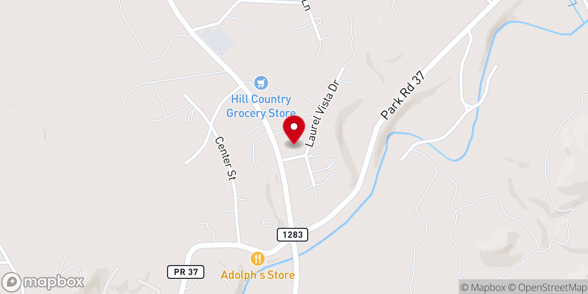 Map showing location of Lakehills Baptist Church