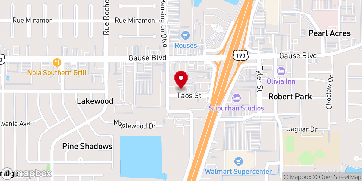 Map showing location of Lakeshore Church NOLA
