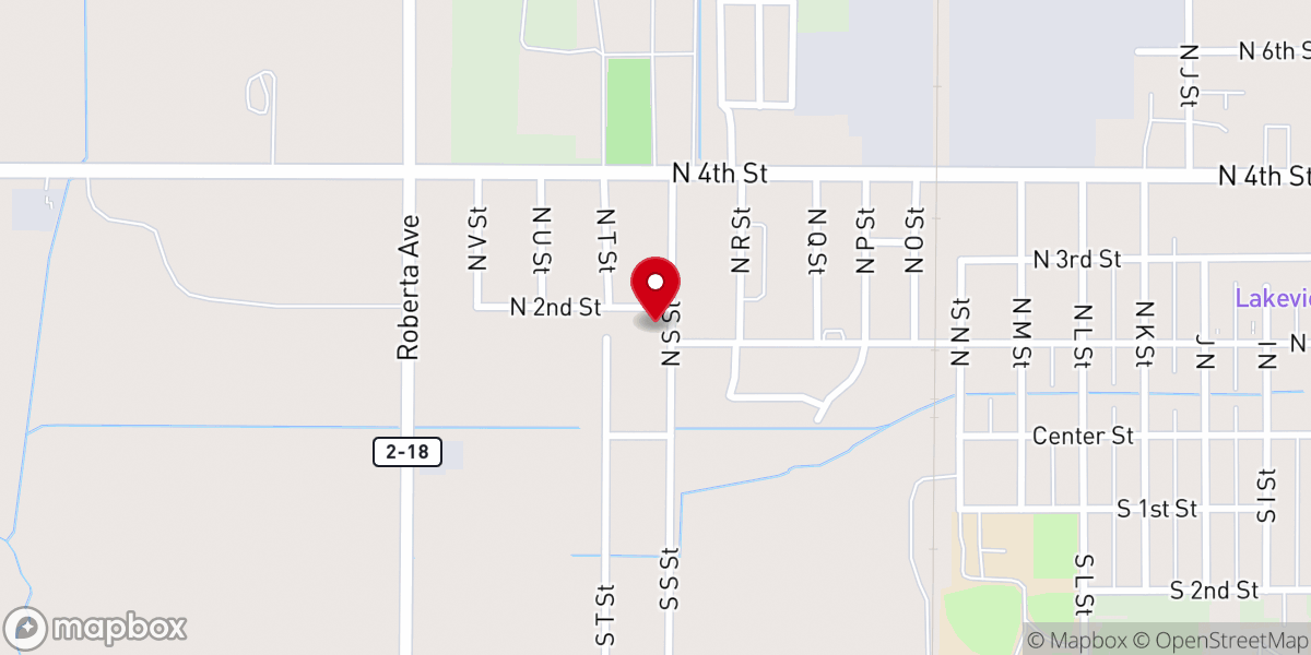 Map showing location of Lakeview Missionary Baptist
