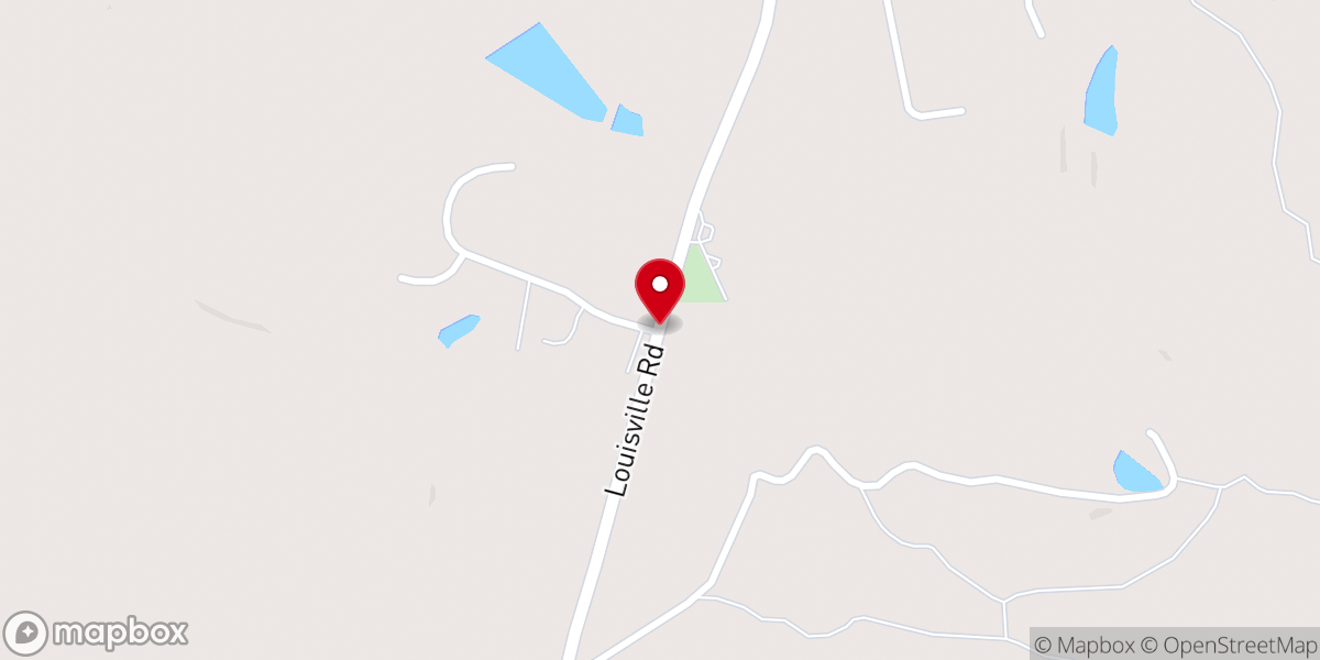 Map showing location of Lampkin Grove Baptist Church