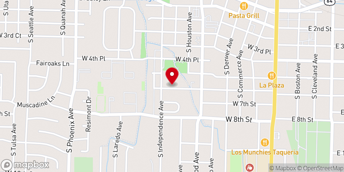 Map showing location of Landmark Holiness Tabernacle