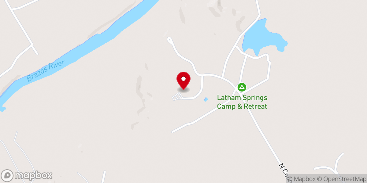 Map showing location of Latham Springs Camp & Retreat Center