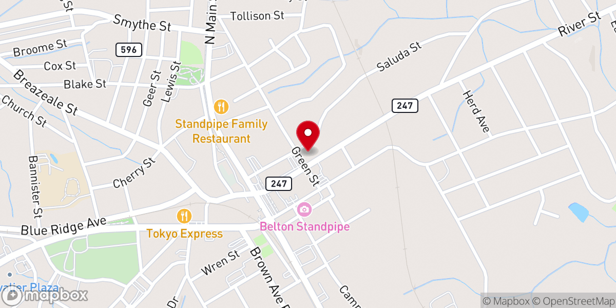 Map showing location of Latimer United Memorial Methodist
