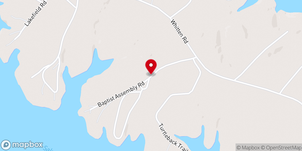 Map showing location of Laurens Baptist Association