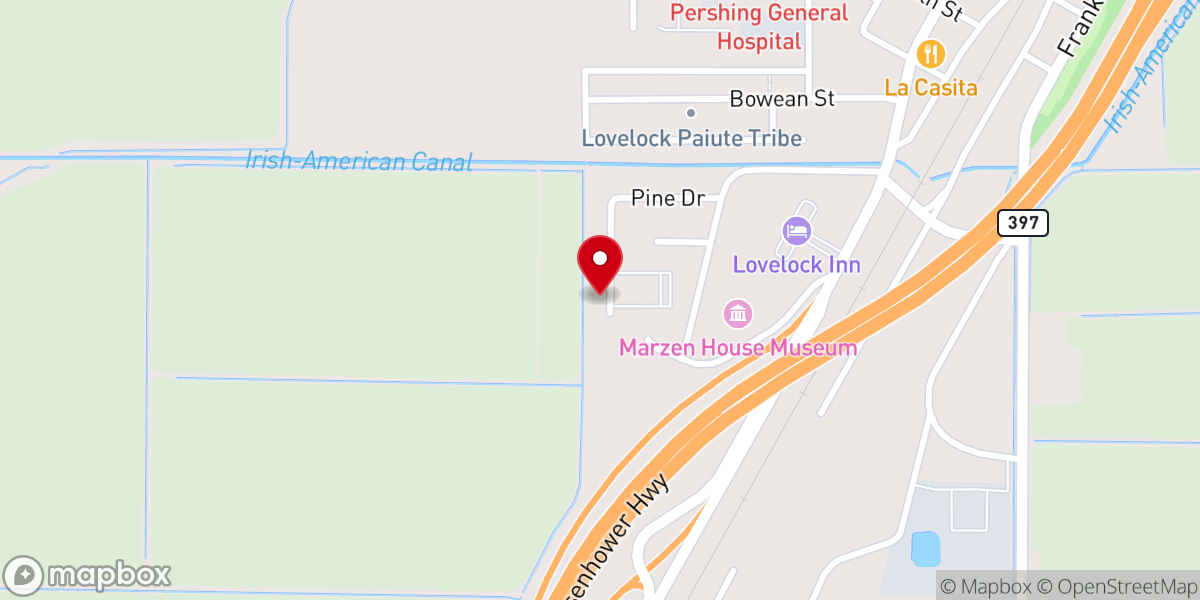 Map showing location of LDS Church Bishop Office