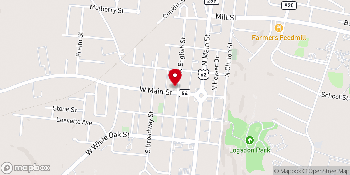 Map showing location of Leitchfield United Methodist