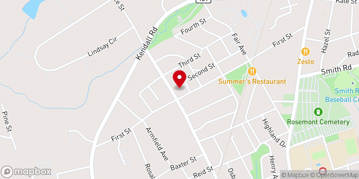 Map showing location of Lewis Memorial United Methodist Church