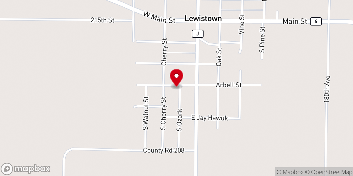 Map showing location of Lewistown Seventh-Day Adventist Church