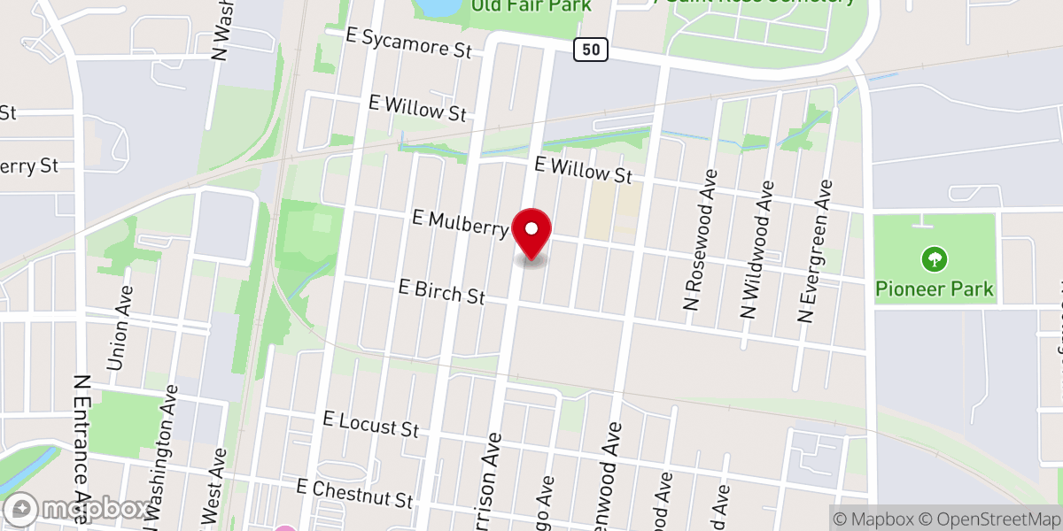 Map showing location of Liberation Lighthouse Church