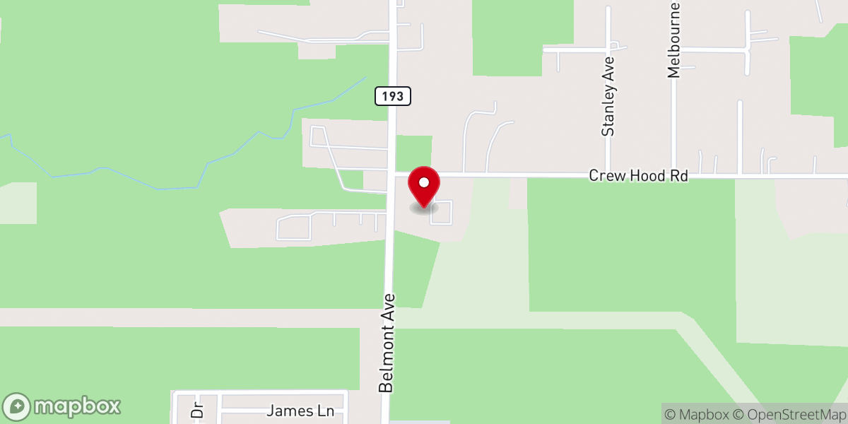 Map showing location of Liberty Assembly Of God