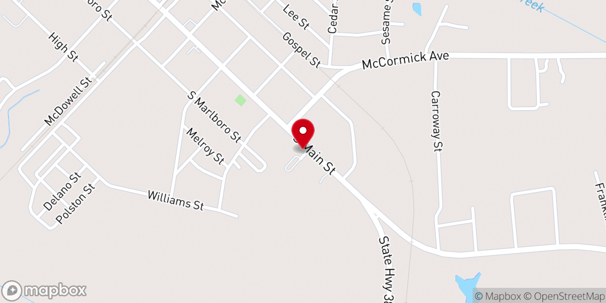Map showing location of Liberty Christian Community Church