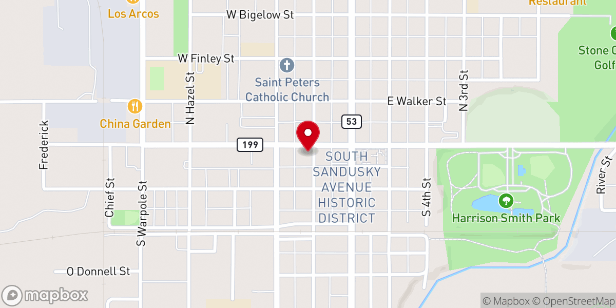 Map showing location of Liberty Family Center