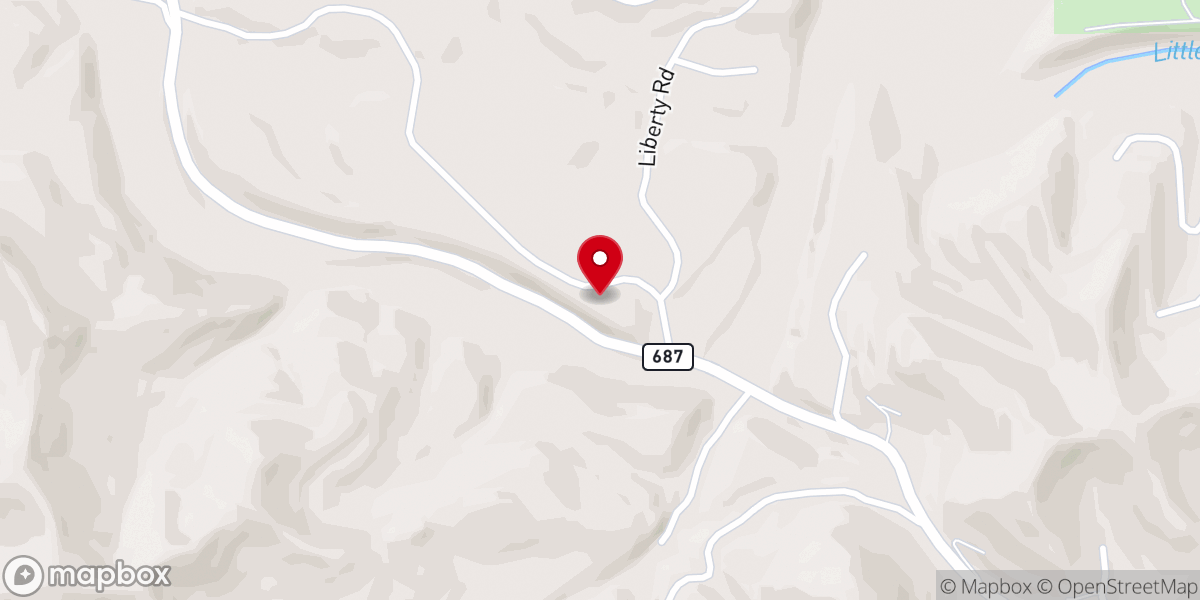 Map showing location of Liberty Holiness Church Pastor Jessie Kemp