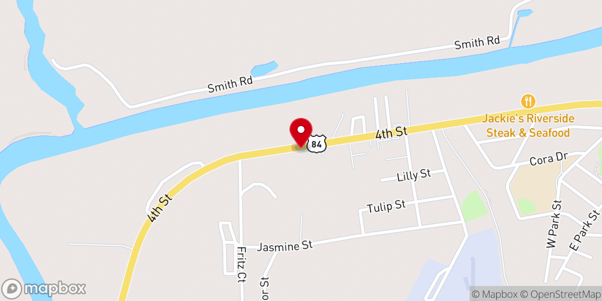 Map showing location of Liberty Worship Center