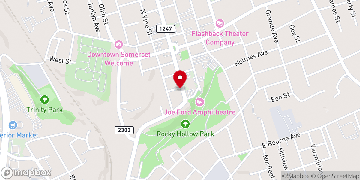 Map showing location of Life Abundant Ministries and Healing Rooms