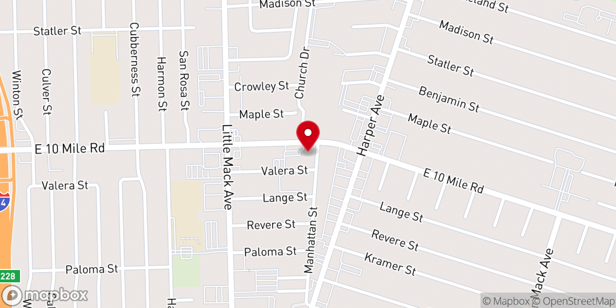 Map showing location of Life of Purpose Christian Church