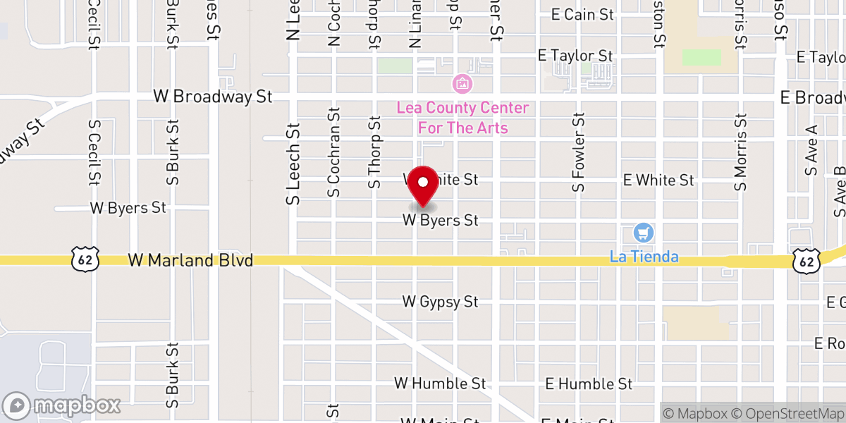 Map showing location of Life Temple United Pentecostal Church