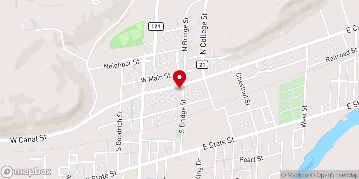Map showing location of Light in the Valley church