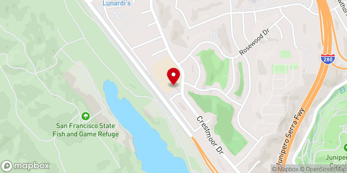 Map showing location of Lighthouse Church San Bruno