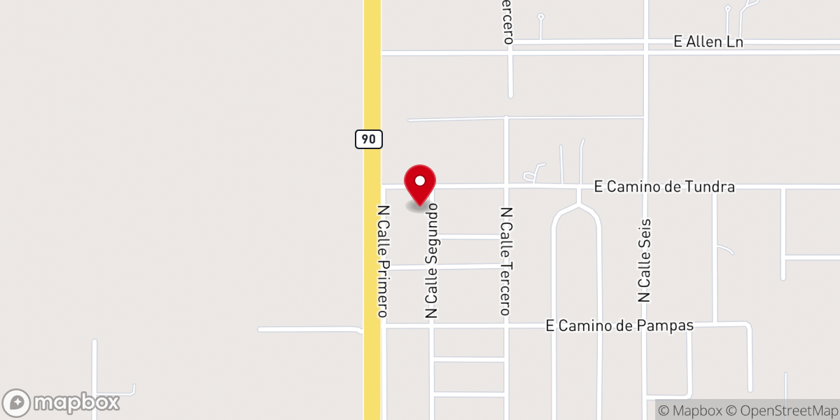 Map showing location of Lighthouse in the Desert