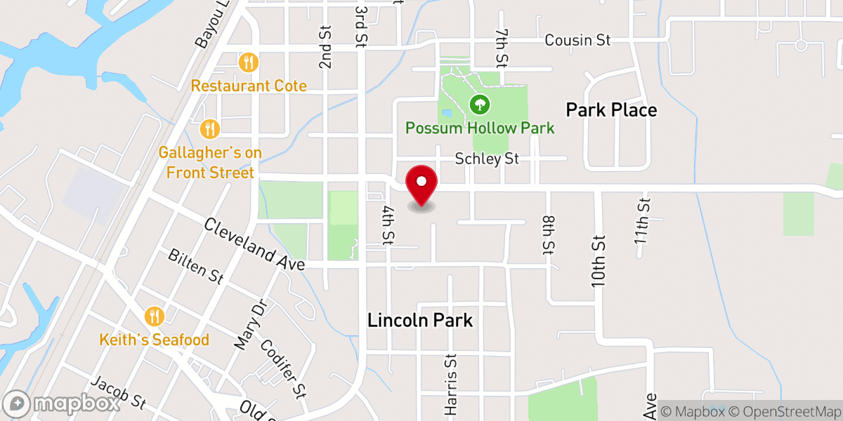 Map showing location of Lily of the Valley Church