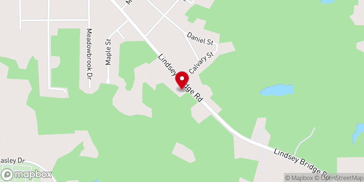 Map showing location of Lindsey Bridge Baptist Church