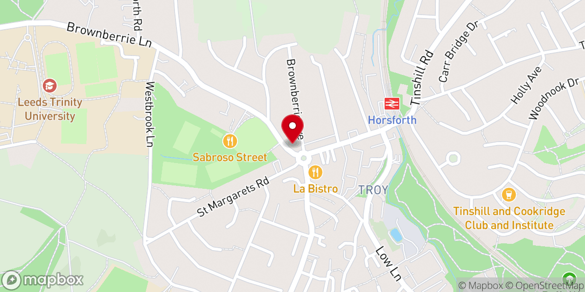 Map showing location of Lister Hill Baptist Church