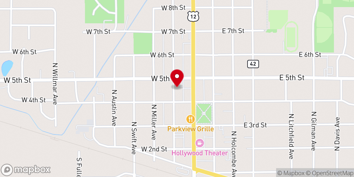 Map showing location of Litchfield Church of the Nazarene