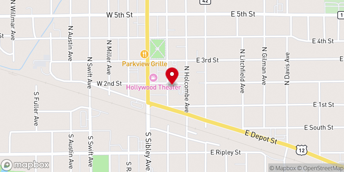 Map showing location of Litchfield Opera House
