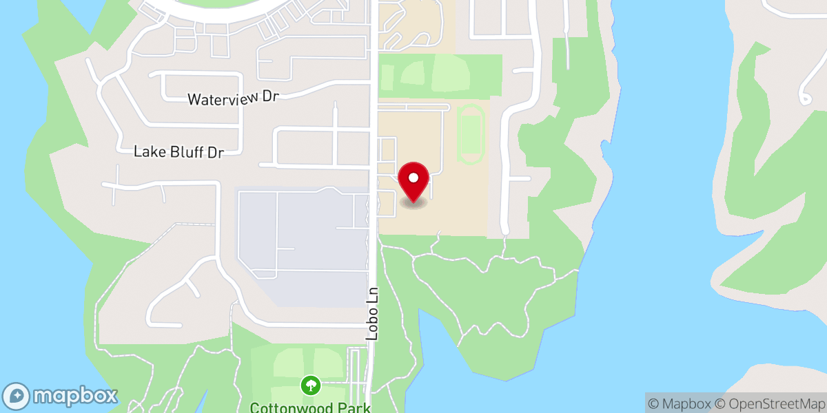 Map showing location of Little Elm Area Food Bank