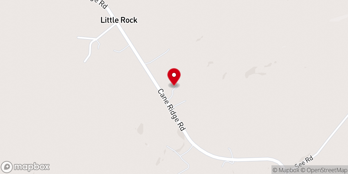 Map showing location of Little Rock Christian Church