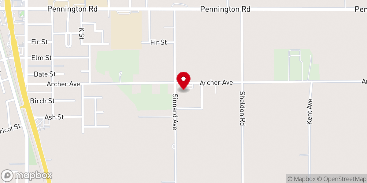 Map showing location of Live Oak Church of the Brethren