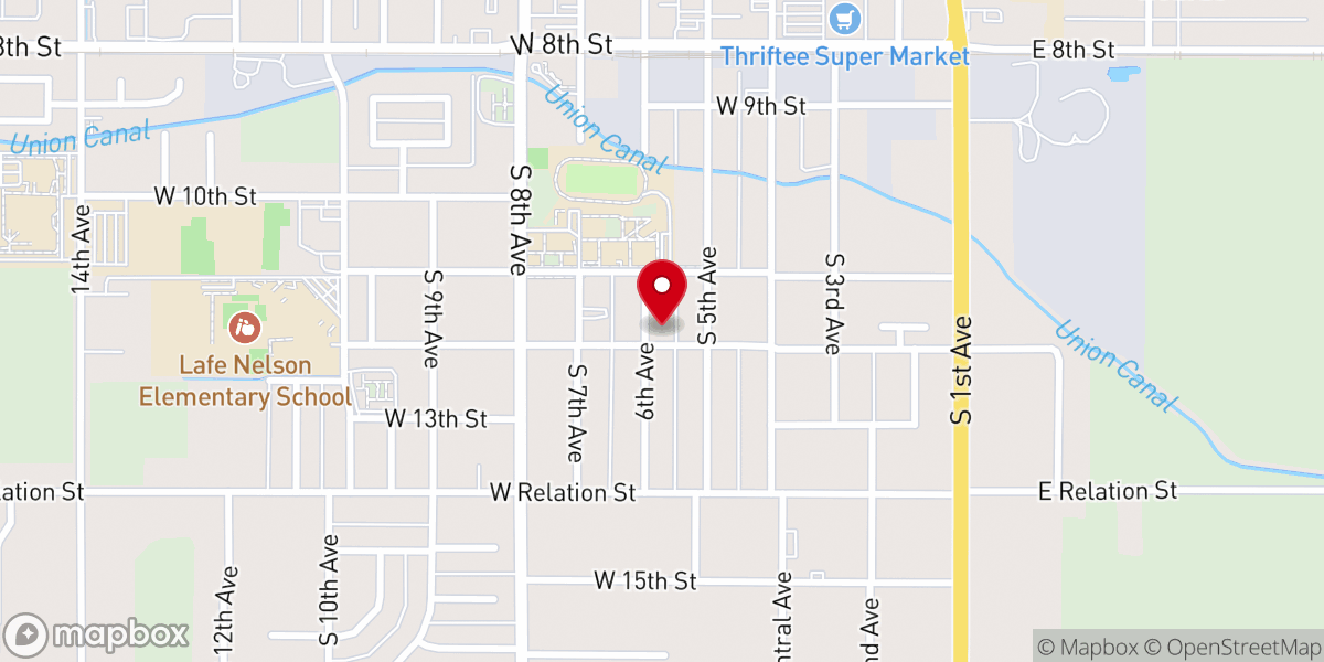 Map showing location of Living Walls Fellowship